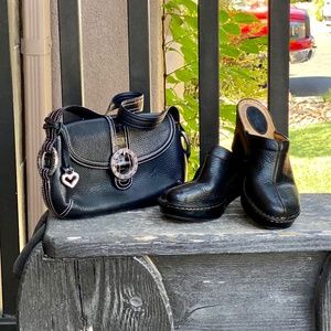 Born  Black Leather "Original" Mules/Clogs